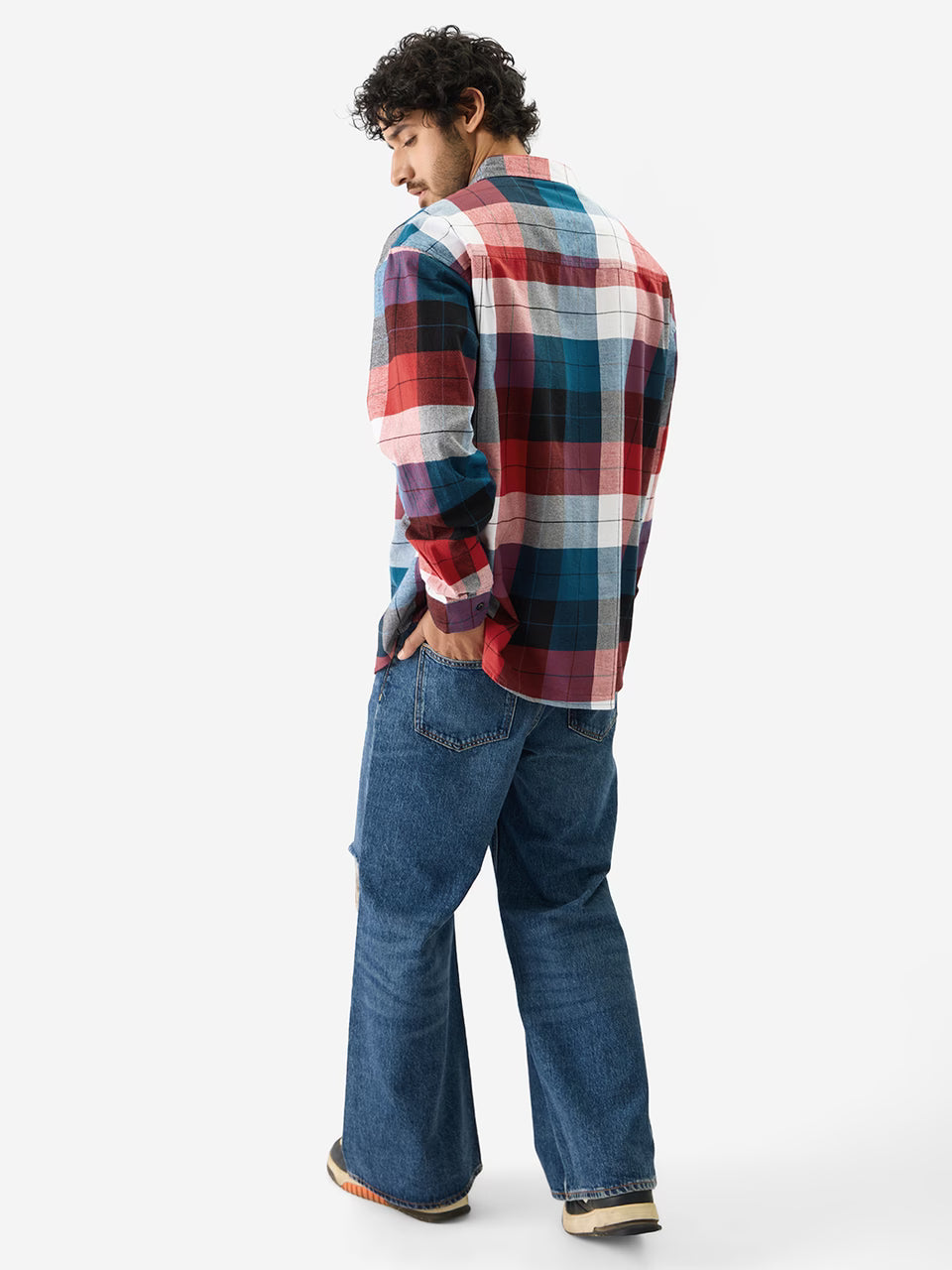 Plaid: Black, Blue and Red
