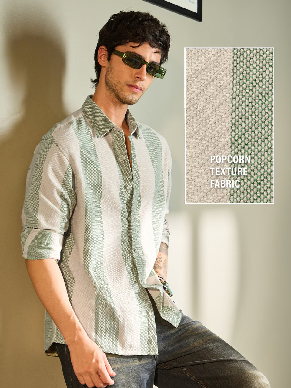 Popcorn Stripes: Sage