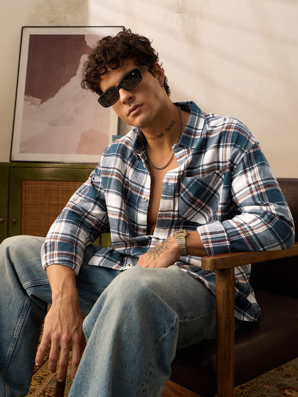 Plaid: Blue And White